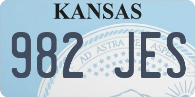 KS license plate 982JES