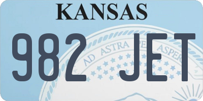 KS license plate 982JET