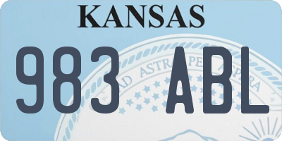 KS license plate 983ABL