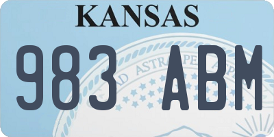 KS license plate 983ABM