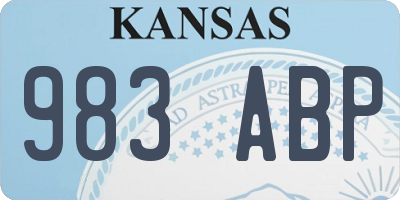 KS license plate 983ABP