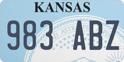 KS license plate 983ABZ