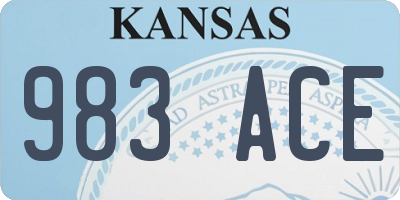 KS license plate 983ACE