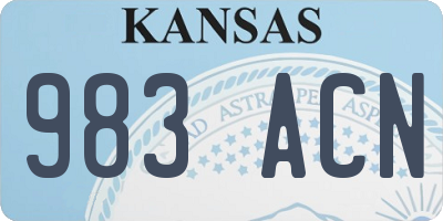 KS license plate 983ACN