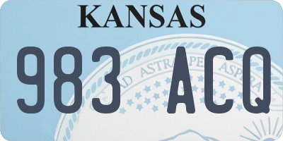 KS license plate 983ACQ