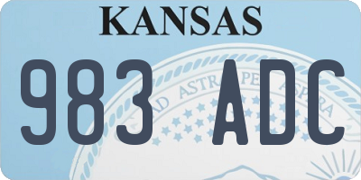 KS license plate 983ADC