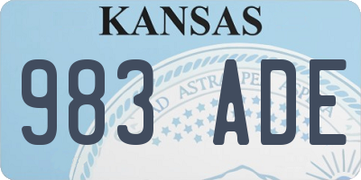 KS license plate 983ADE