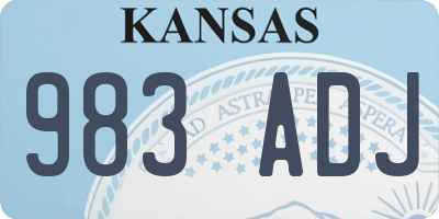 KS license plate 983ADJ