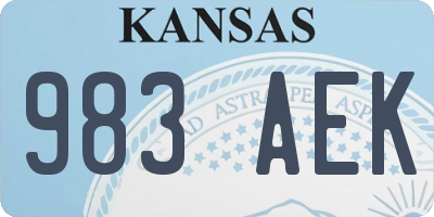 KS license plate 983AEK
