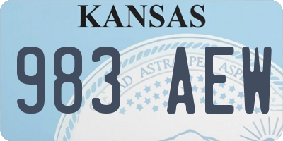 KS license plate 983AEW