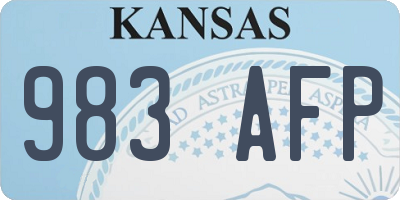 KS license plate 983AFP
