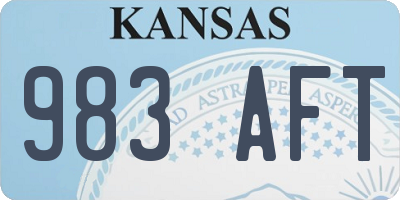 KS license plate 983AFT