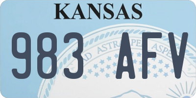 KS license plate 983AFV
