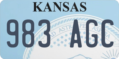 KS license plate 983AGC