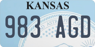 KS license plate 983AGD