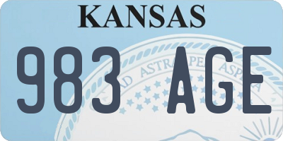KS license plate 983AGE
