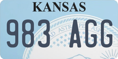 KS license plate 983AGG
