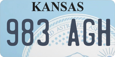 KS license plate 983AGH