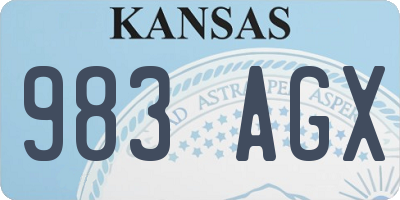 KS license plate 983AGX