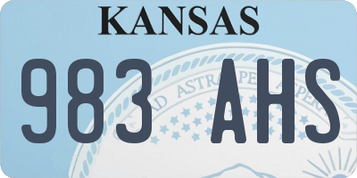KS license plate 983AHS