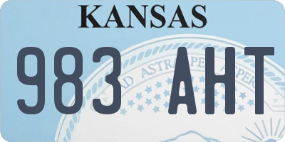 KS license plate 983AHT