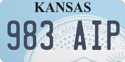 KS license plate 983AIP