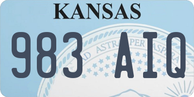 KS license plate 983AIQ