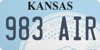 KS license plate 983AIR
