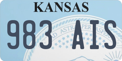 KS license plate 983AIS