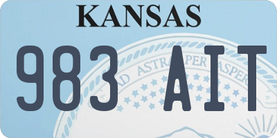 KS license plate 983AIT