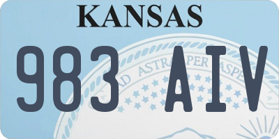 KS license plate 983AIV