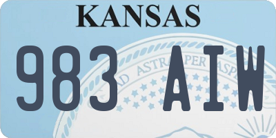 KS license plate 983AIW