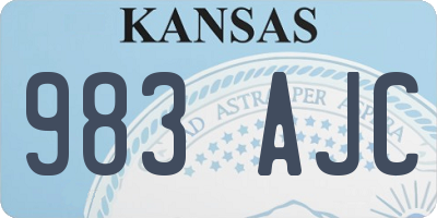 KS license plate 983AJC