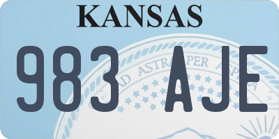KS license plate 983AJE