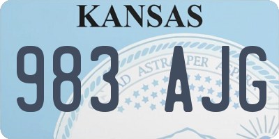 KS license plate 983AJG