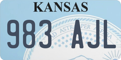 KS license plate 983AJL