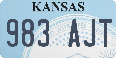 KS license plate 983AJT