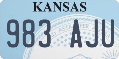 KS license plate 983AJU