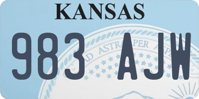 KS license plate 983AJW