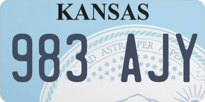 KS license plate 983AJY