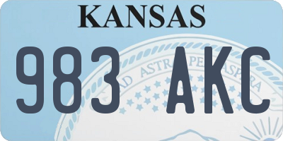 KS license plate 983AKC