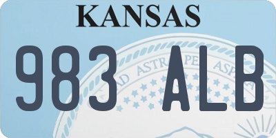 KS license plate 983ALB