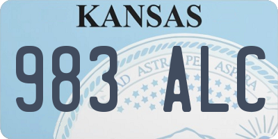 KS license plate 983ALC