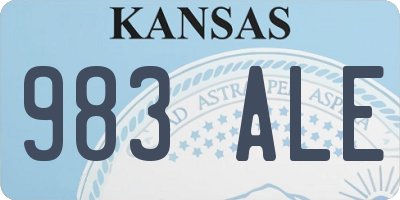 KS license plate 983ALE