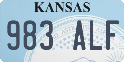 KS license plate 983ALF