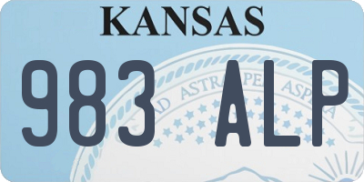 KS license plate 983ALP