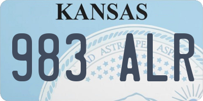 KS license plate 983ALR