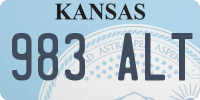 KS license plate 983ALT