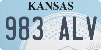 KS license plate 983ALV
