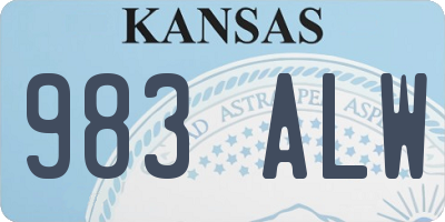 KS license plate 983ALW